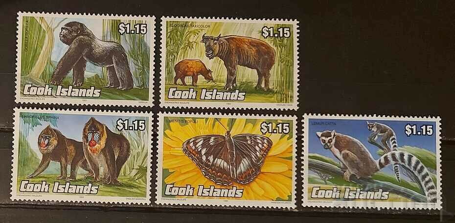 Insulele Cook 1993 Fauna / Animale pe cale de dispariție / Fluturi 15 € MNH