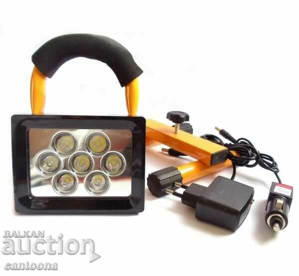 Powerful rechargeable LED Floodlight BL-07 10W / 100W, 12 and 220 V with price 41.98 BGN | € 21.46 Powerful rechargeable LED Floodlight BL-07 10W / 100W, 12 and 220 V with price 41.98 BGN | € 21.46