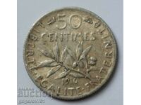 50 сантима сребро Франция 1916 -  сребърна монета №4