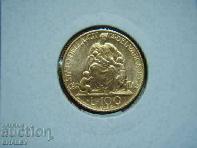 100 Lire 1948 Vaticana - AU/Unc (aur) cu preț € 1139.79 | 2229.24 BGN