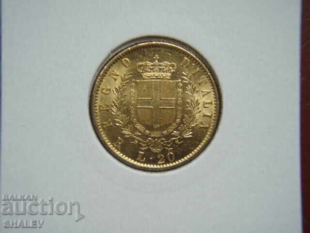 20 Λίρες 1874 R Ιταλία (20 liri Italiya) - AU/Unc (χρυσός)