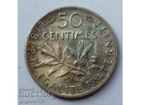 50 de cenți argint Franța 1916 - monedă de argint №56