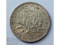 50 сантима сребро Франция 1916 -  сребърна монета №58