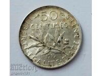 50 de cenți argint Franța 1915 - monedă de argint №61