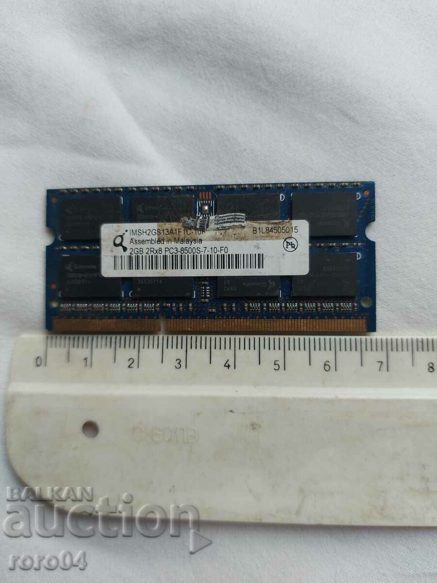 2GB 2Rx8 PC3-8300S-7-10-FO with price 10.00 BGN | € 5.11 2GB 2Rx8 PC3-8300S-7-10-FO with price 10.00 BGN | € 5.11