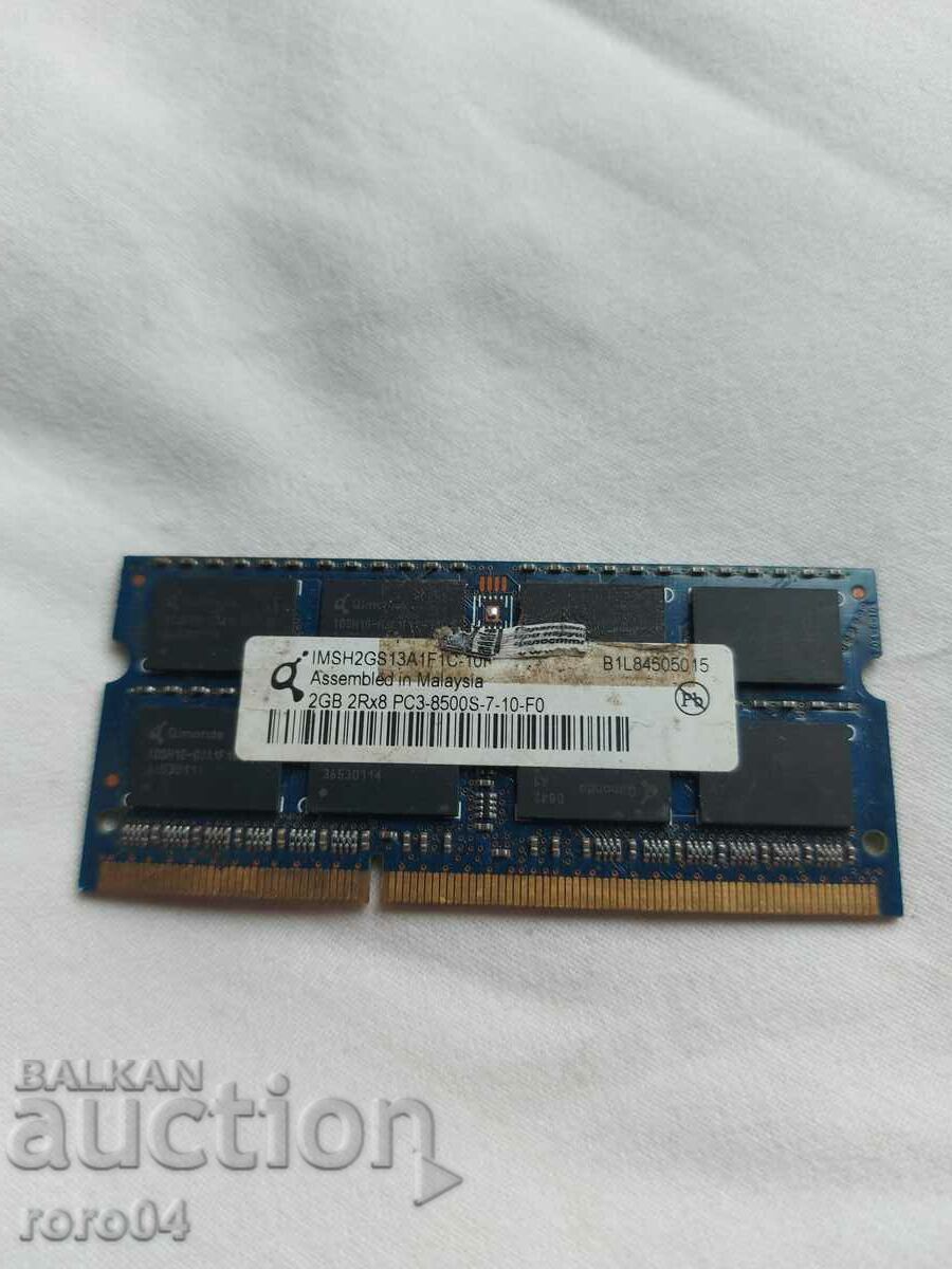 2GB 2Rx8 PC3-8300S-7-10-FO