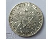 Ασημένιο 2 φράγκα Γαλλία 1912 - ασημένιο νόμισμα №16