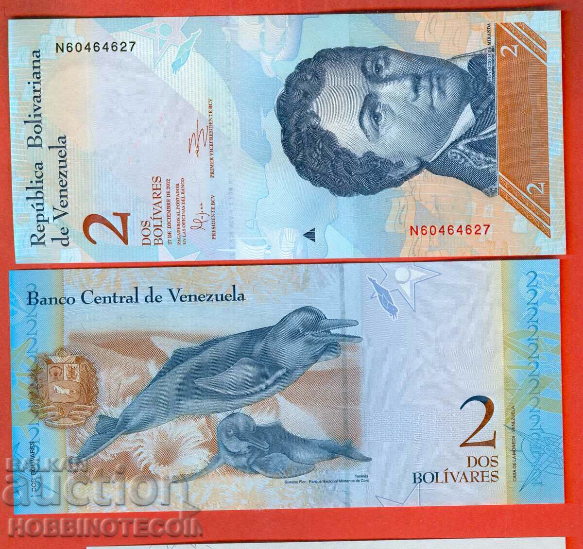 VENEZUELA VENEZUELA 2 Bolivar numărul 27 12 2012 NOU UNC