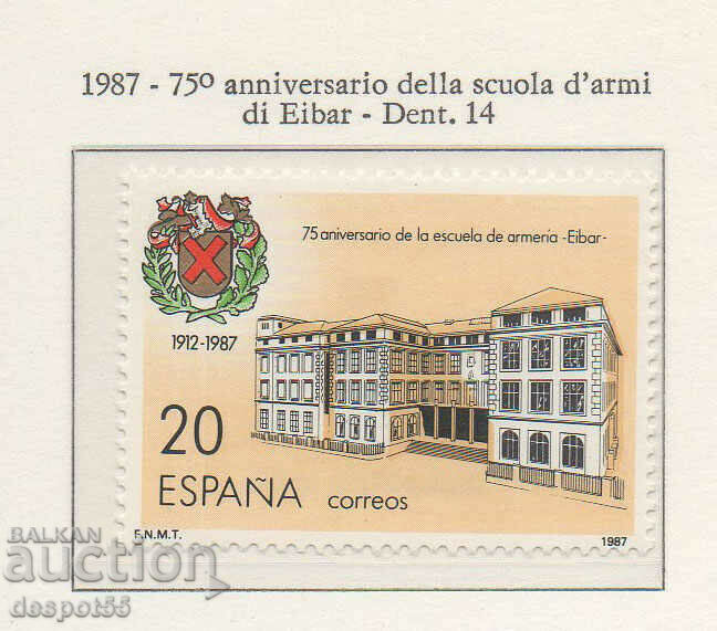 1987. Spania. 75 de ani de la școala militară din Eibar.