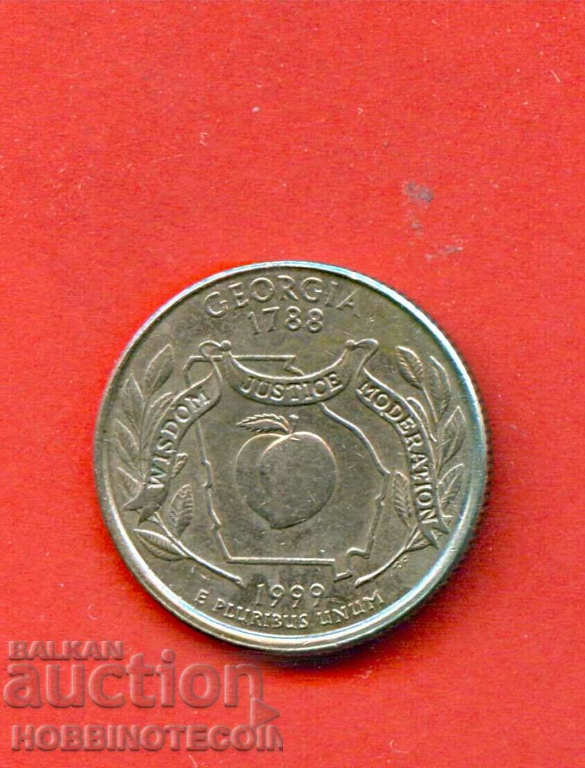 SUA SUA Număr de 25 de cenți - numărul 1999 - GEORGIA