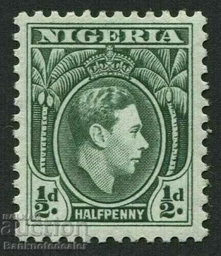 NIGERIA 1938-51 SG49. ½d. KGVI GREEN mh