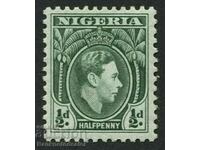 NIGERIA 1938-51 SG49. ½d. KGVI GREEN mh