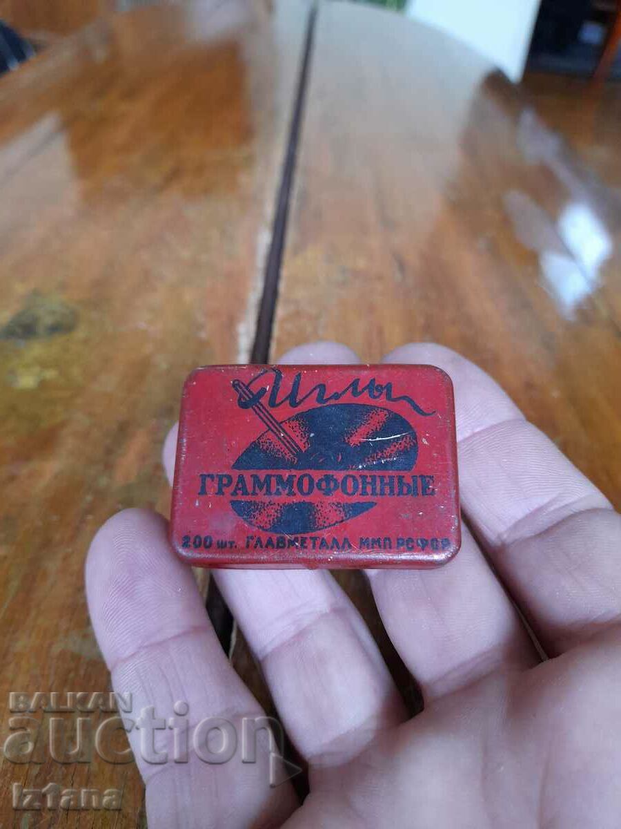 Old box of gramophone needles with price 8.00 BGN | € 4.09