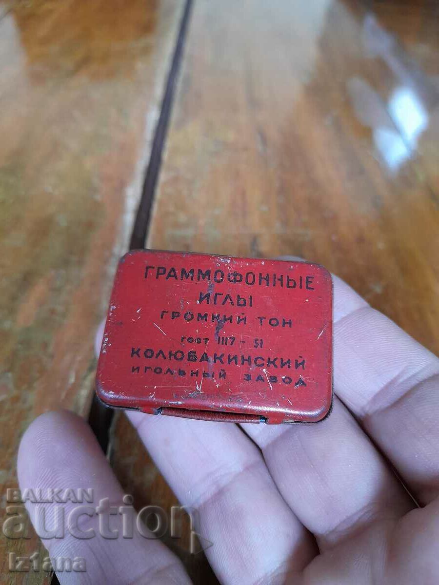 Auction  Old box of gramophone needles