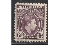 Nigeria 1938 - 51 KGV1 6d Blackest Purple MM SG 55