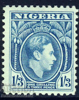 NIGERIA 1950-51 SG57a. KGVI 1/-3d. LIGHT BLUE mh