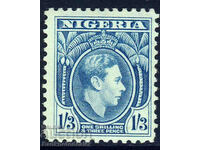 NIGERIA 1950-51 SG57a. KGVI 1/-3d. LIGHT BLUE mh