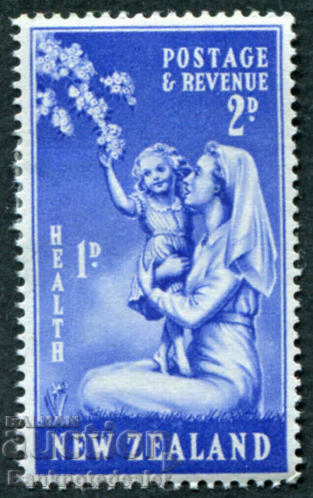 NOUA ZELANDA 1949 2d + 1d SG699 mentă MH FG Health Stamp Asistentă
