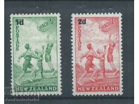 timbre din Noua Zeelandă. 1939 Timbre de sănătate MH SG 611 și 612
