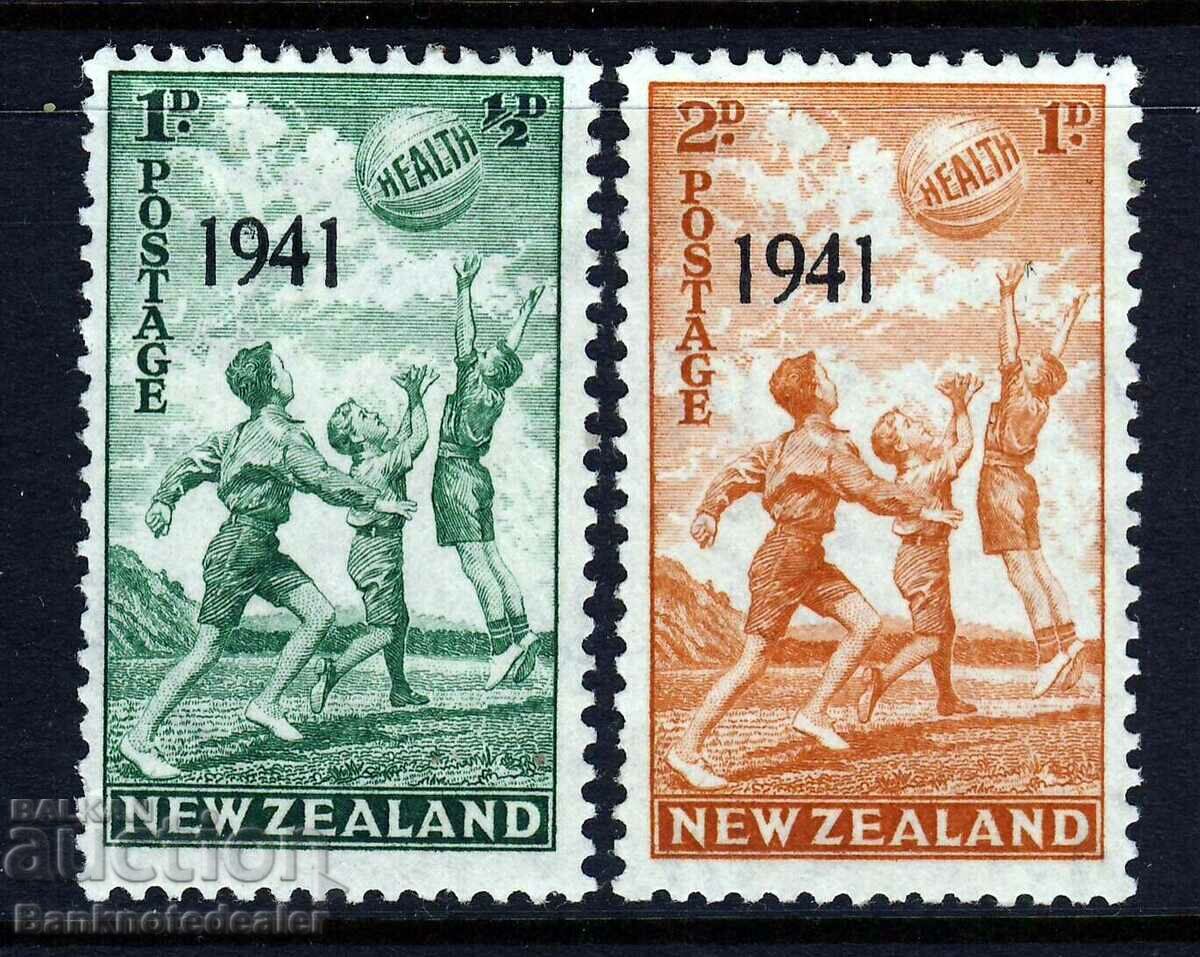 NOUA ZELANDA 1941 Setul de timbre de sănătate supratipărite SG 632 & 2