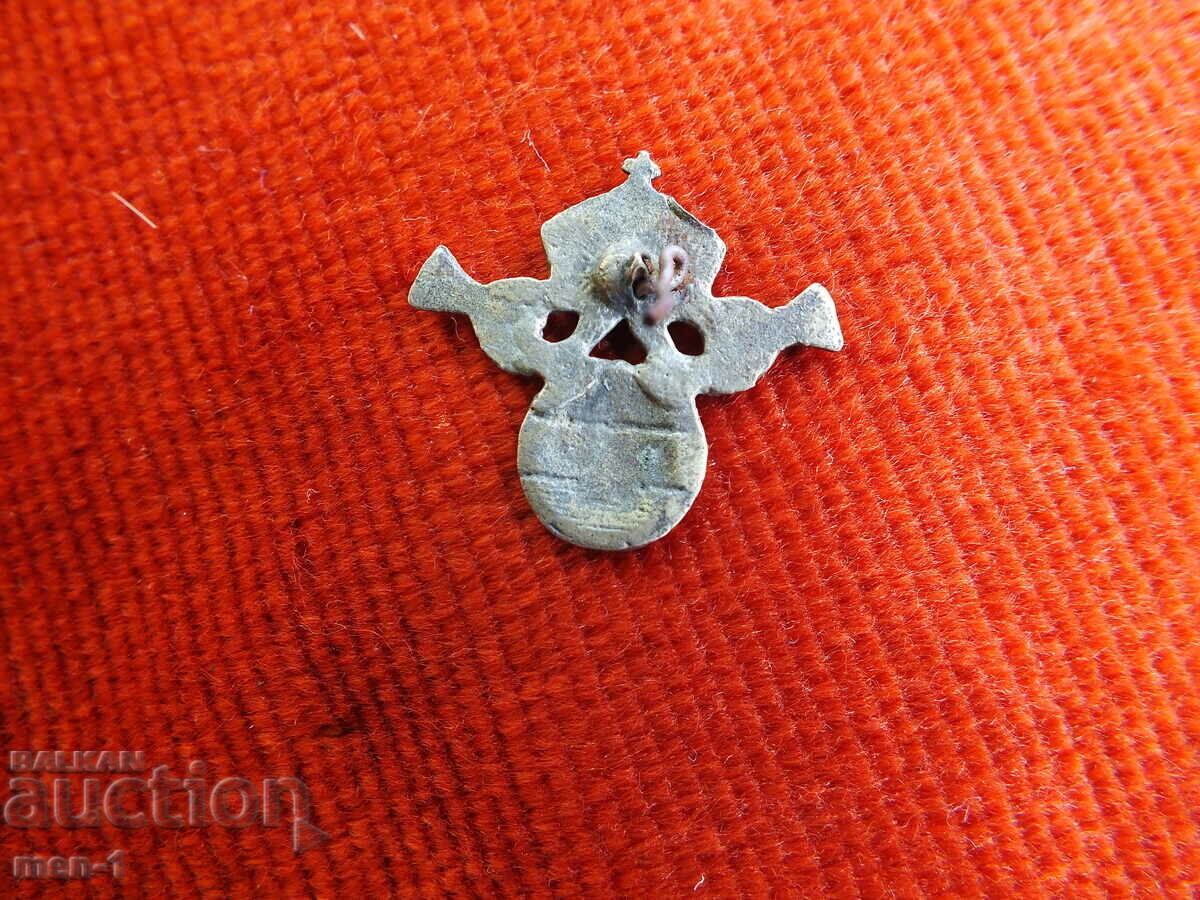 Auction WWII Bulgarian Royal Cockade Badge with Crown Auction WWII Bulgarian Royal Cockade Badge with Crown