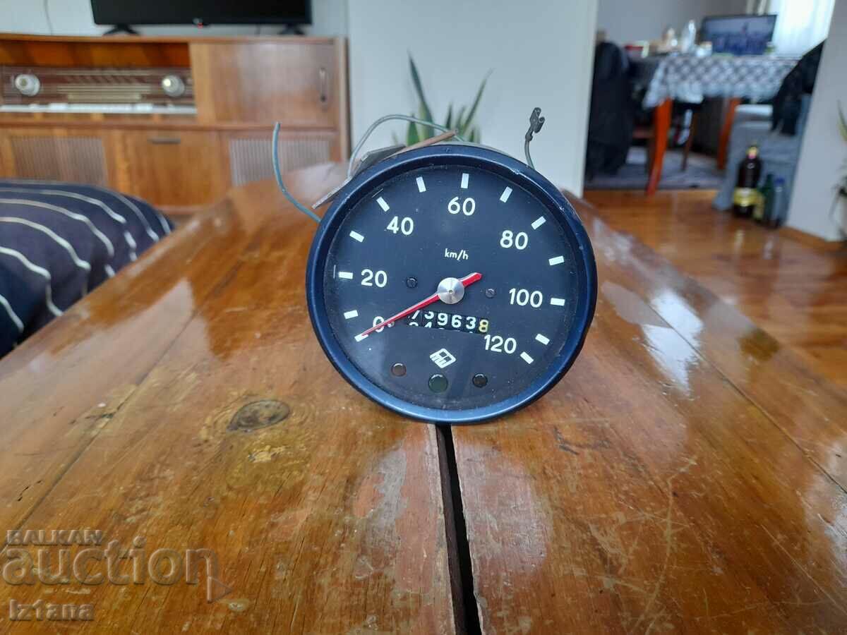 Old speedometer, mileage Old speedometer, mileage
