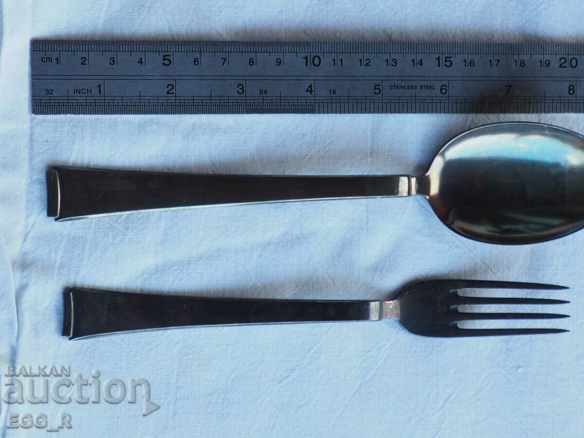 Ustensile pentru lingură și furculiță placate cu argint WMF 90 solid nou