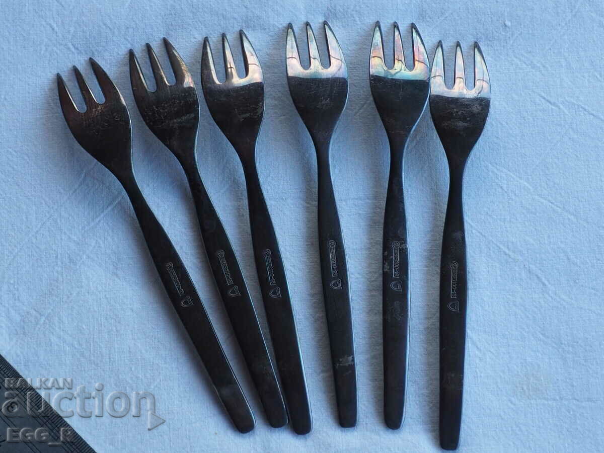 Silver-plated forks BMF 100 new solid 6 pcs. - 5 Silver-plated forks BMF 100 new solid 6 pcs. - 5