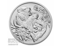 Silver 1 oz Bear with Puma Niue 2022