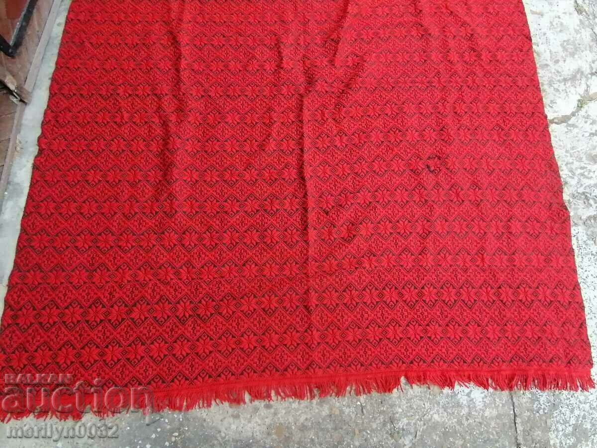 Old coverlet red woolen carpet patterned carpet with price 45.00 BGN | € 23.01 Old coverlet red woolen carpet patterned carpet with price 45.00 BGN | € 23.01