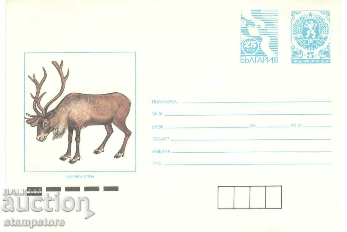 Пощенски плик Северен елен