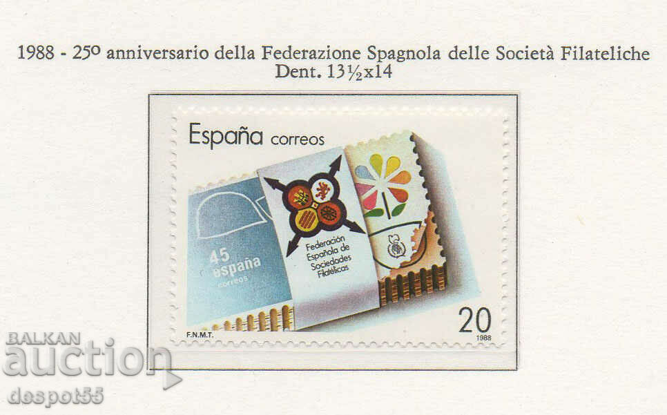 1988. Spain. Federation of Spanish Philatelic Societies.