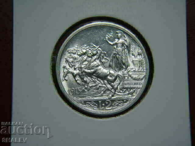 Delivery of 2 Lire 1915 Italy (1) - XF / AU