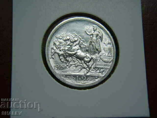 Auction 2 Lire 1916 Italy (1) - XF/AU Auction 2 Lire 1916 Italy (1) - XF/AU