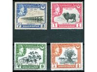 Bahawalpur 1949 KGVI Silver Jubilee set de 4 timbre monetărie MM