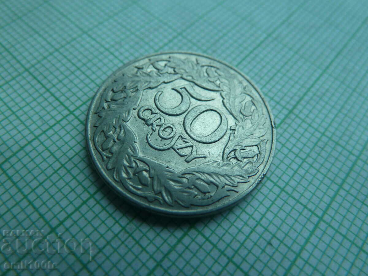 Auction  50 pennies 1923 Poland