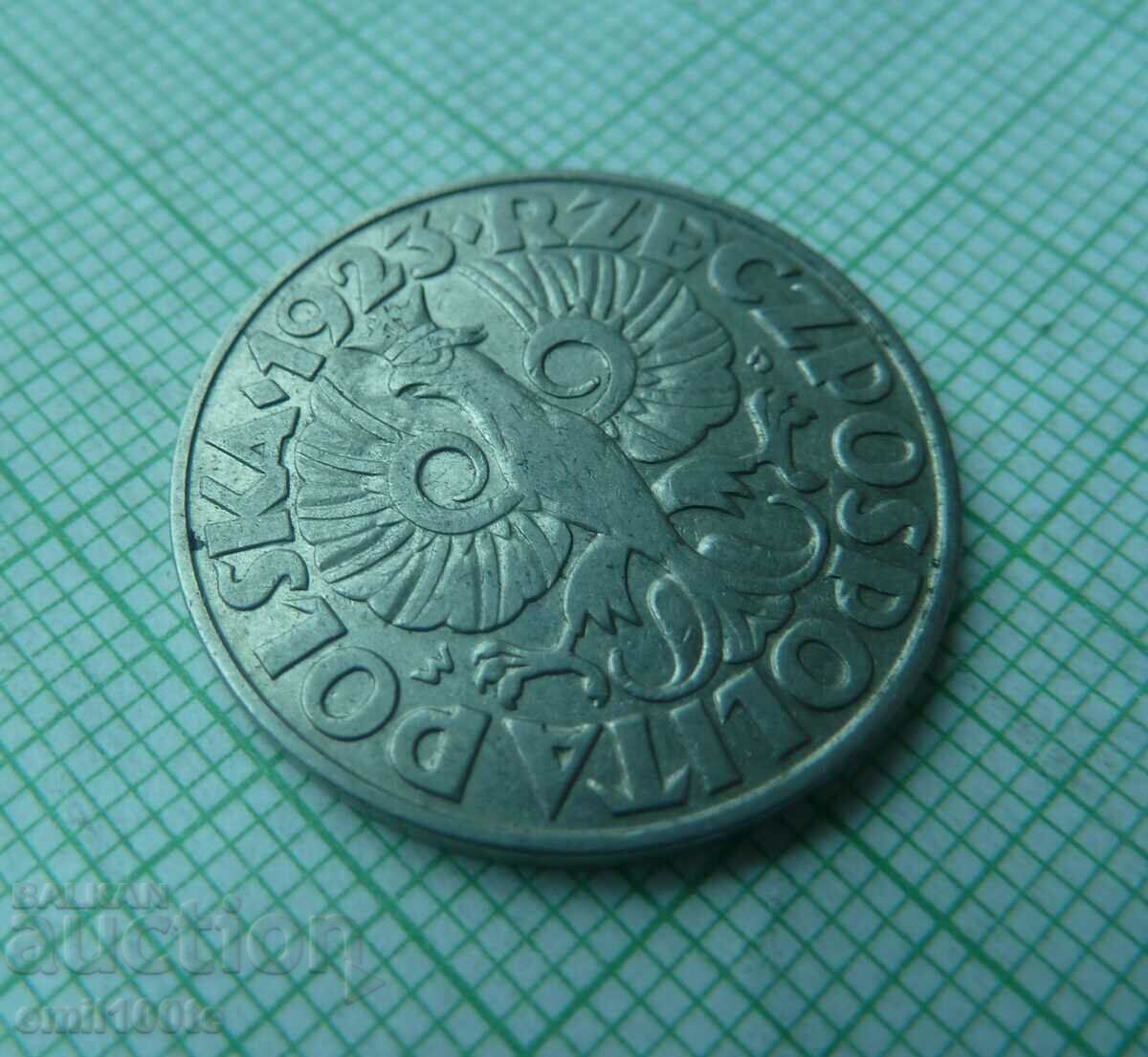 50 pennies 1923 Poland - 5