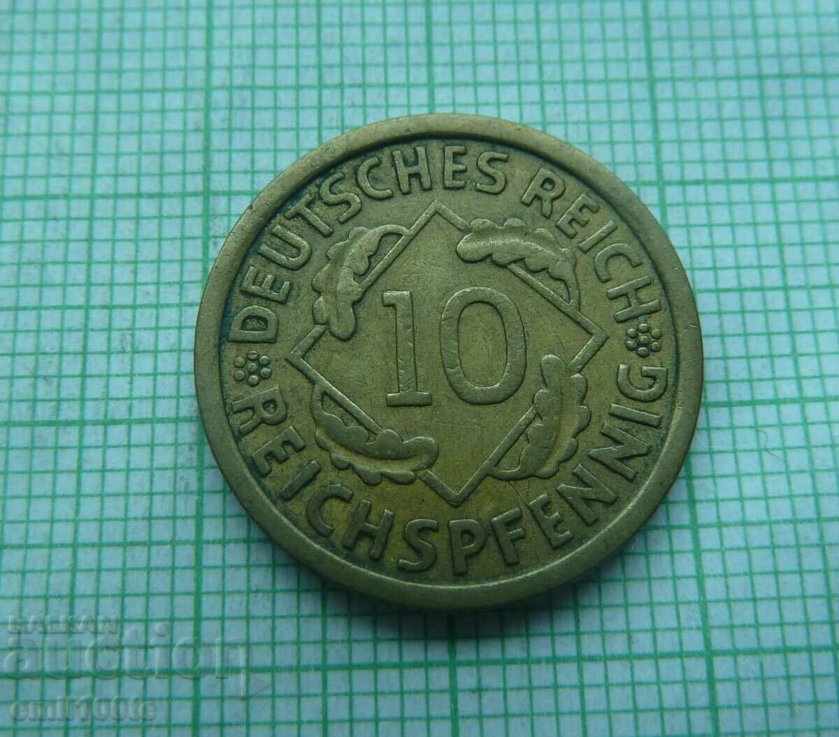 10 pfennig 1929 Germania