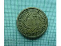 10 pfennig 1929 Γερμανία