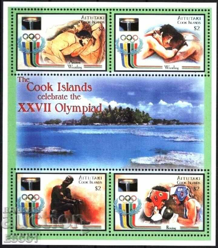 Clean Sydney 2000 Olympic Games block from the Aitutaki Cook Islands