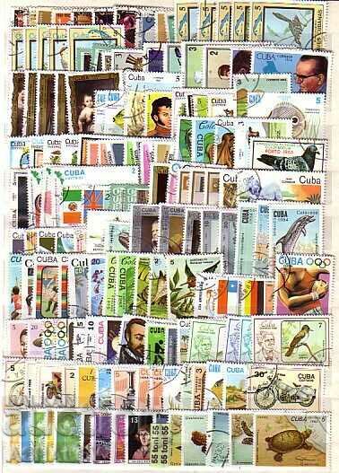 Lot 150 variante cu stampila Cuba