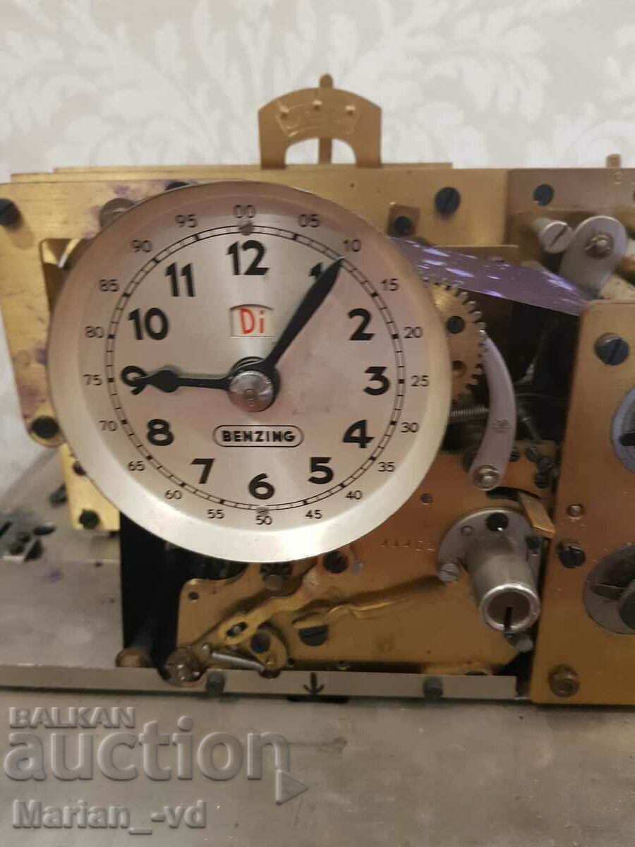 Auction  Old machine for attendance at a factory with a watch