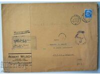 Пощенски плик пътувал от Германия до София, 1942,  печати