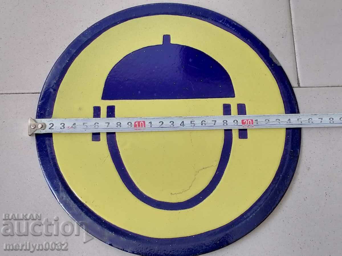 Auction Enamelled social plate, NRB plate Auction Enamelled social plate, NRB plate