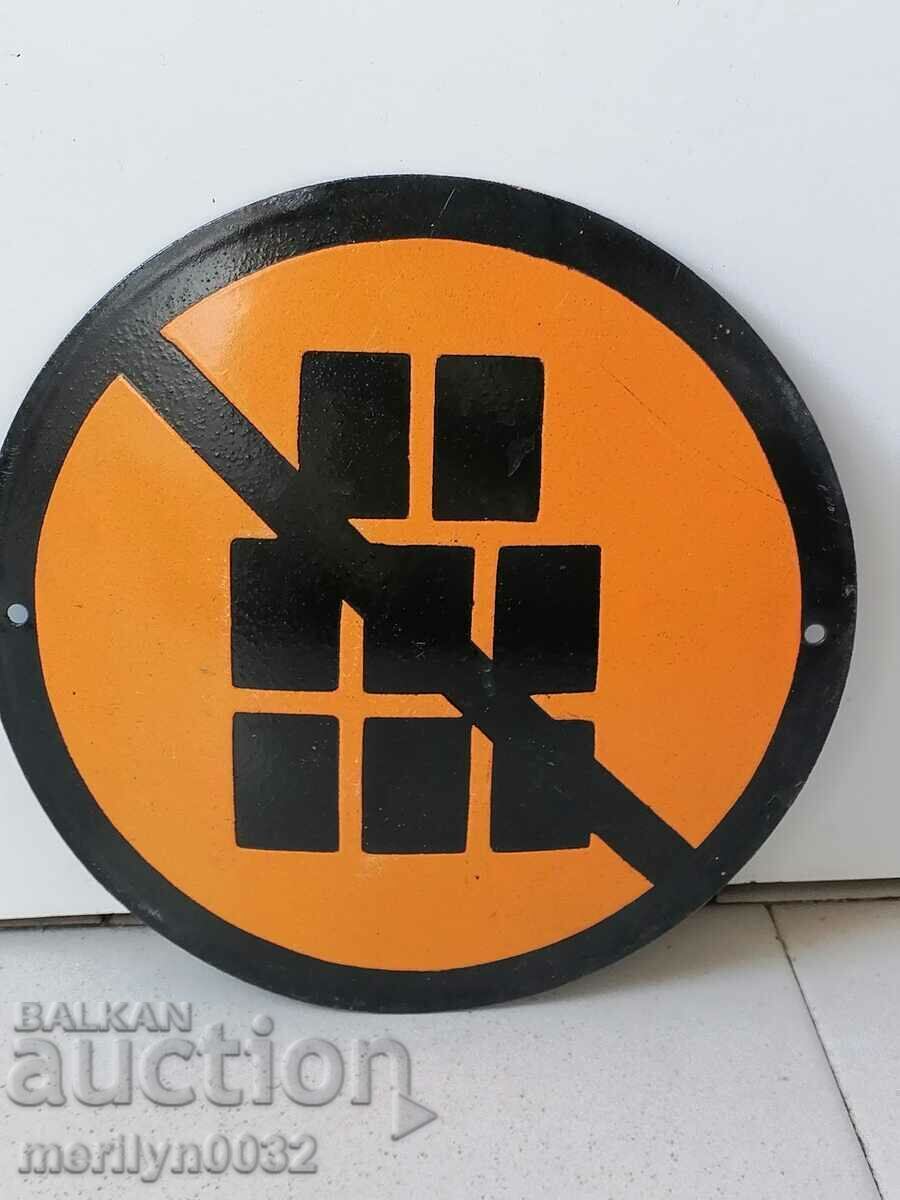 Placa sociala emailata, placa NRB Placa sociala emailata, placa NRB