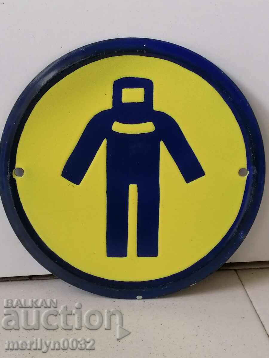 Enamel social plate, NRB plate