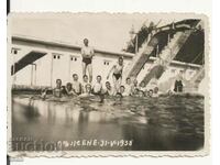Half-naked students. Swimming pool, tower, Ladjene, Velingrad 1938