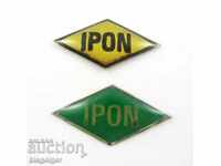LOT OF 2 BADGES-IPON-SECURITY COMPANY "IPON"