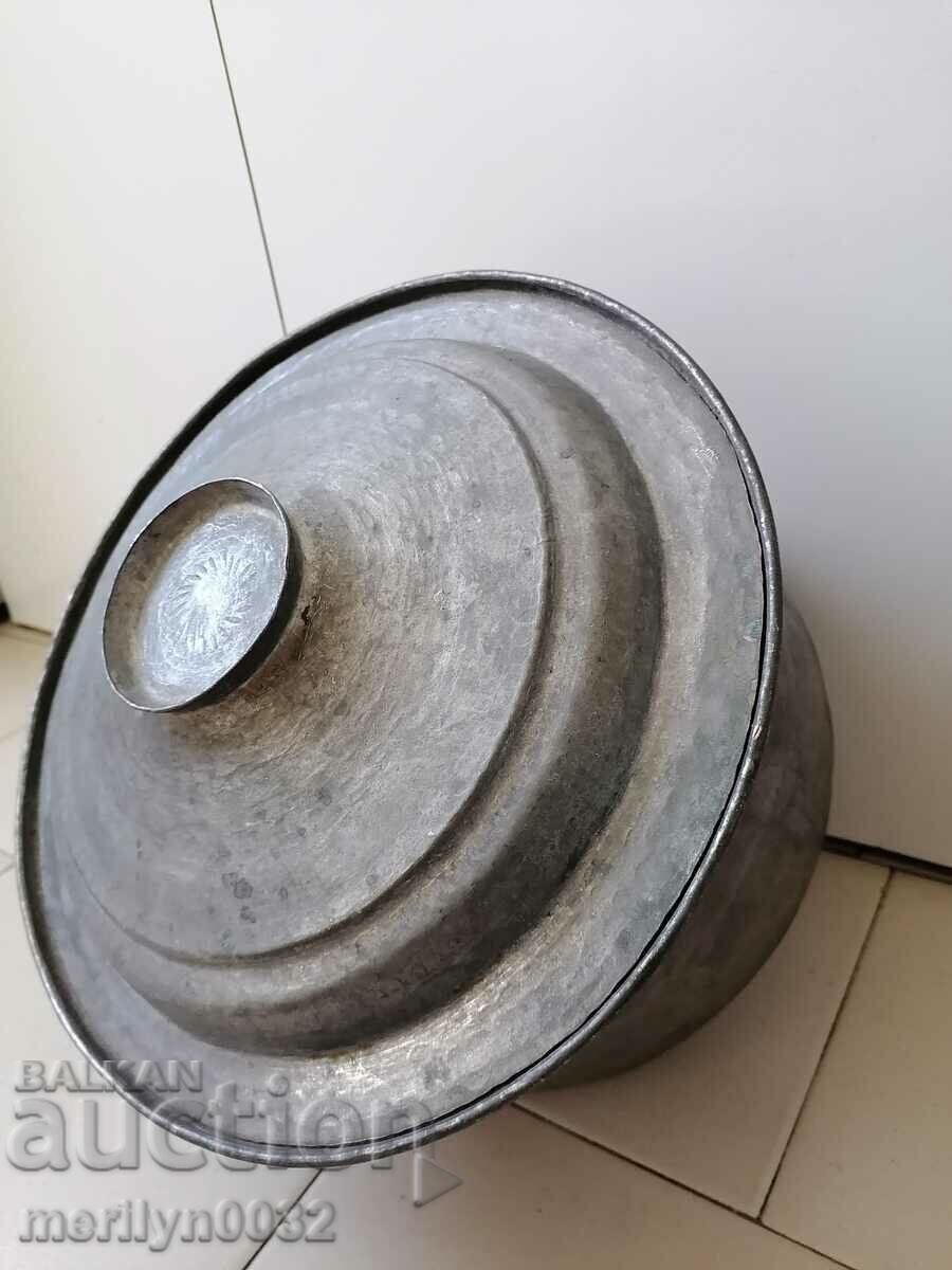 Oală veche din cupru, din cupru, cu capac - 7 Oală veche din cupru, din cupru, cu capac - 7