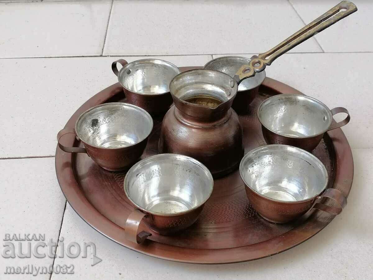 Coffee shop, bakery, copper pot, cups, cups with price 128.00 BGN | € 65.45 Coffee shop, bakery, copper pot, cups, cups with price 128.00 BGN | € 65.45